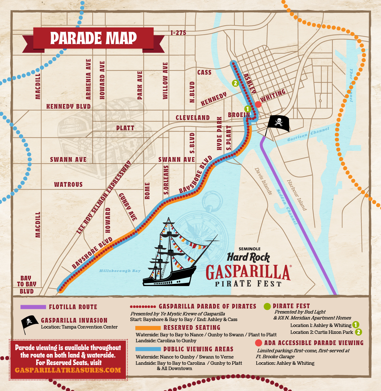 Gasparilla Pirate Fest Map 2024 2